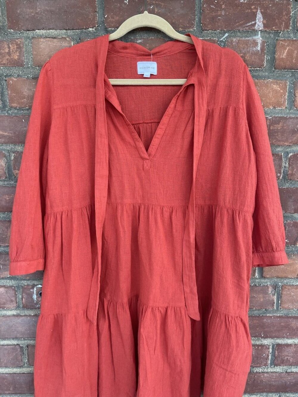 New Honorine Giselle Gauze Tiered Mini Dress Cover Up